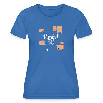Purrfect Fit - T-shirt sport Femme - bleu roi - Devant - AI Model Female 172 light (172cm)