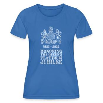 Queen 70th Anniversary of the Throne 2022 70 Years platinum - Women's Functional T-Shirt - royal blue - Front - AI Model Female 172 light (172cm)