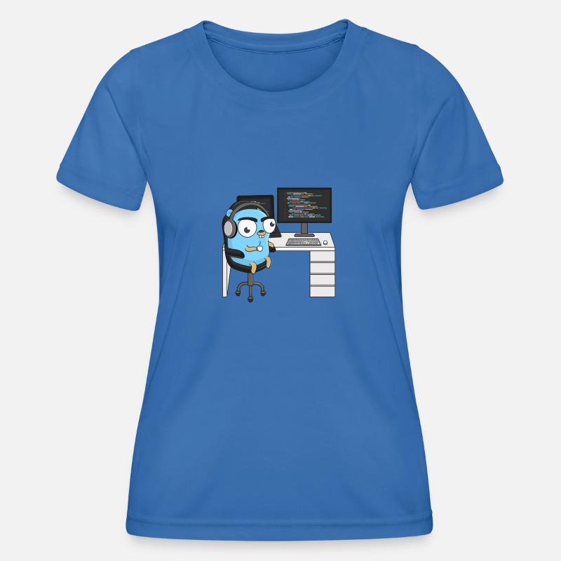 Gopher Coding - Women's Functional T-Shirt - royal blue