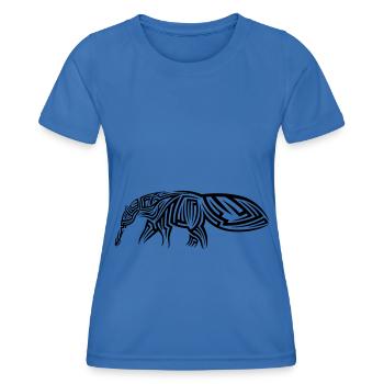 Ameisenbär Tribal Tattoo - Frauen Funktions-T-Shirt - Königsblau - Vorne - AI Model Female 172 light (172cm)