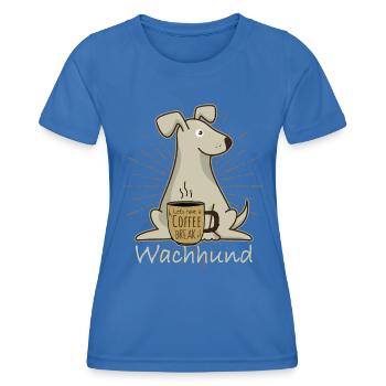Chien de garde Café Chien Propriétaire de chien - T-shirt sport Femme - bleu roi - Devant - AI Model Female 172 light (172cm)