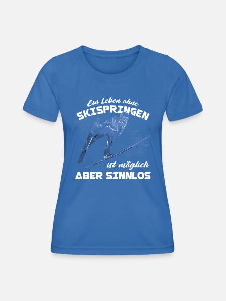 Skispringen Skispringer Wintersport - Frauen Funktions-T-Shirt - Königsblau