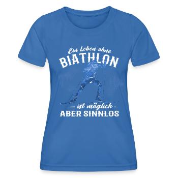 Biathlon Sportart Sport Wintersport Herren - Frauen Funktions-T-Shirt - Königsblau - Vorne - AI Model Female 172 light (172cm)