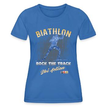 Biathlon Sport Wintersport Ski Langlauf GER - Frauen Funktions-T-Shirt - Königsblau - Vorne - AI Model Female 172 light (172cm)