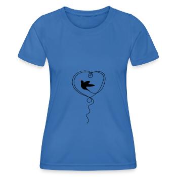 Cœur de colibri - T-shirt sport Femme - bleu roi - Devant - AI Model Female 172 light (172cm)