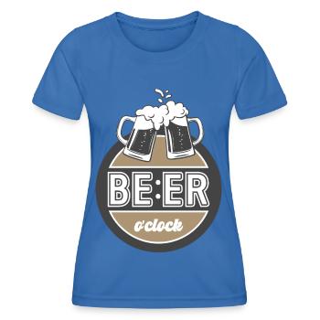 It's a beer o'clock. Retro style design. - Women's Functional T-Shirt - royal blue - Front - AI Model Female 172 light (172cm)