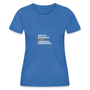 Amour Paris - Frauen Funktions-T-Shirt - Königsblau - Vorne - AI Model Female 172 light (172cm)