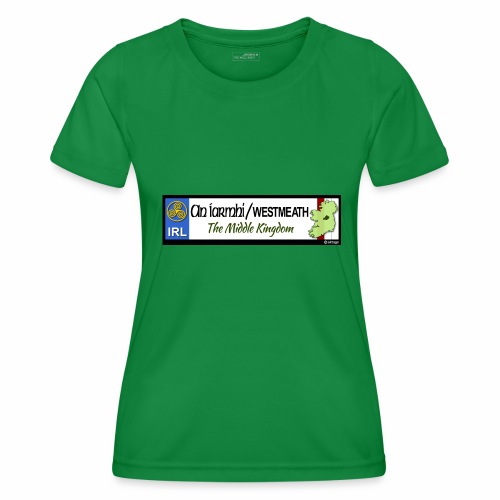 WESTMEATH, IRELAND: licence plate tag style decal - Women's Functional T-Shirt