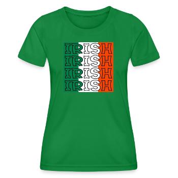 IRISCHE FLAGGE - IRLAND - IRLAND - EUROPA - Frauen Funktions-T-Shirt - Kelly Green - Vorne - AI Model Female 172 dark (172cm)