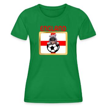 HORSE LOVES SOCCER FOOTBALL - Women's Functional T-Shirt - kelly green - Front - AI Model Female 172 dark (172cm)