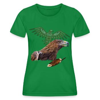 golden eagle - Women's Functional T-Shirt - kelly green - Front - AI Model Female 172 dark (172cm)