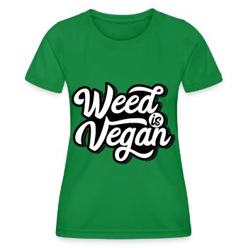 Cannabis Marijuana Weed Smoking - Women's Functional T-Shirt - kelly green - Front - AI Model Female 172 dark (172cm)