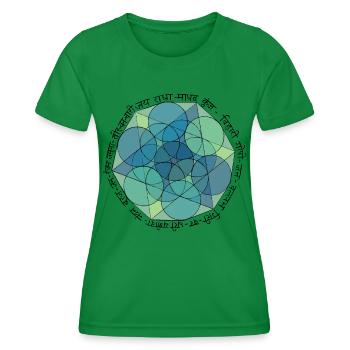 Jaya Radha Madhava Mantra - Frauen Funktions-T-Shirt - Kelly Green - Vorne - AI Model Female 172 dark (172cm)