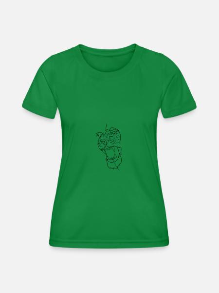 Tieger Schrei Aggresiv - Frauen Funktions-T-Shirt - Kelly Green