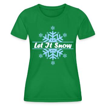 Flocon de neige-Let it Snow - T-shirt sport Femme - vert - Devant - AI Model Female 172 dark (172cm)