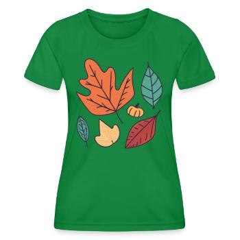 Umarmen Sie die Schönheit des Herbstes - Frauen Funktions-T-Shirt - Kelly Green - Vorne - AI Model Female 172 dark (172cm)