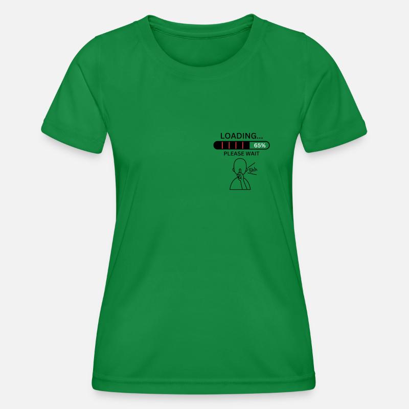 Loading Please Wait - Women's Functional T-Shirt - kelly green