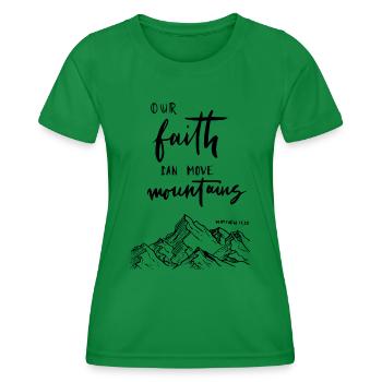 Christian Bible Verses - Women's Functional T-Shirt - kelly green - Front - AI Model Female 172 dark (172cm)