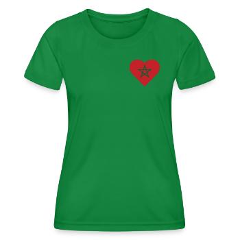Marokkanisches Herz - Frauen Funktions-T-Shirt - Kelly Green - Vorne - AI Model Female 172 dark (172cm)
