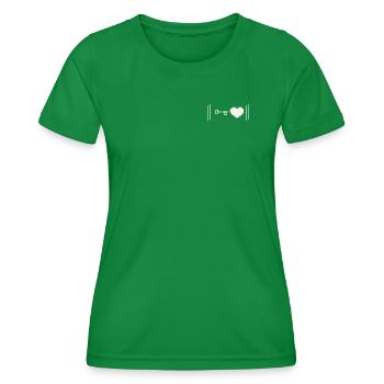 Cœur avec clé - T-shirt sport Femme - vert - Devant - AI Model Female 172 dark (172cm)