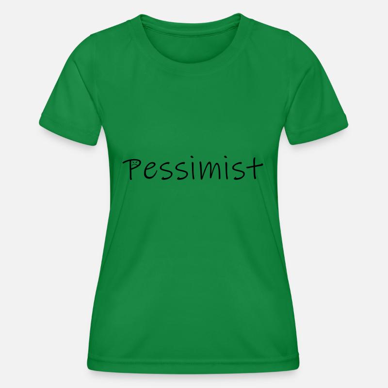 Pessimist black - Women's Functional T-Shirt - kelly green