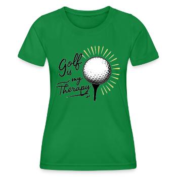 Golf is my therapy - T-shirt sport Femme - vert - Devant - AI Model Female 172 dark (172cm)