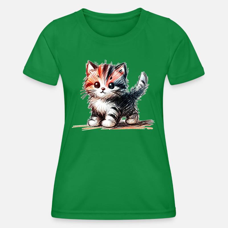Kitten - Women's Functional T-Shirt - kelly green