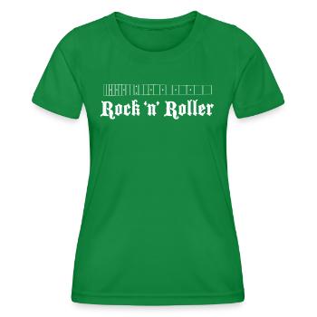 Bass Griffbrett groß weiß - Frauen Funktions-T-Shirt - Kelly Green - Vorne - AI Model Female 172 dark (172cm)
