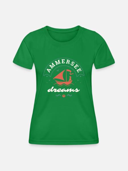 Ammersee Dreams in Bayern nahe der Berge - Frauen Funktions-T-Shirt - Kelly Green