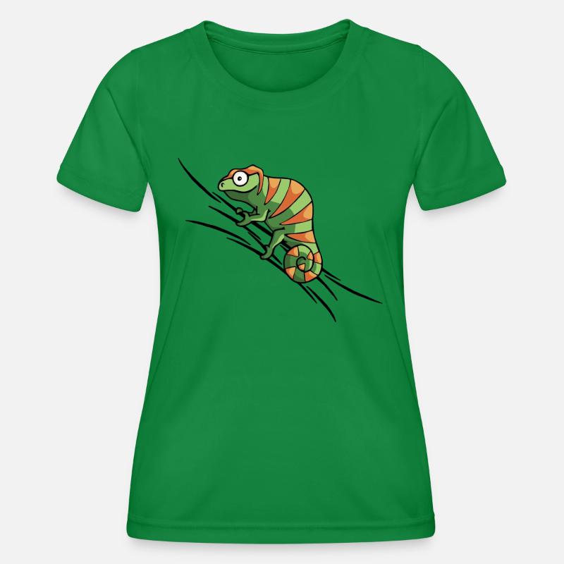 colored chameleon - Women's Functional T-Shirt - kelly green