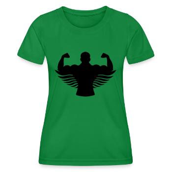 body building angel - Frauen Funktions-T-Shirt - Kelly Green - Vorne - AI Model Female 172 dark (172cm)
