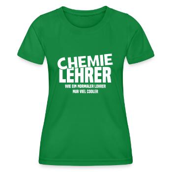 Chemielehrer - Wie ein normaler Lehrer nur cooler - Frauen Funktions-T-Shirt - Kelly Green - Vorne - AI Model Female 172 dark (172cm)