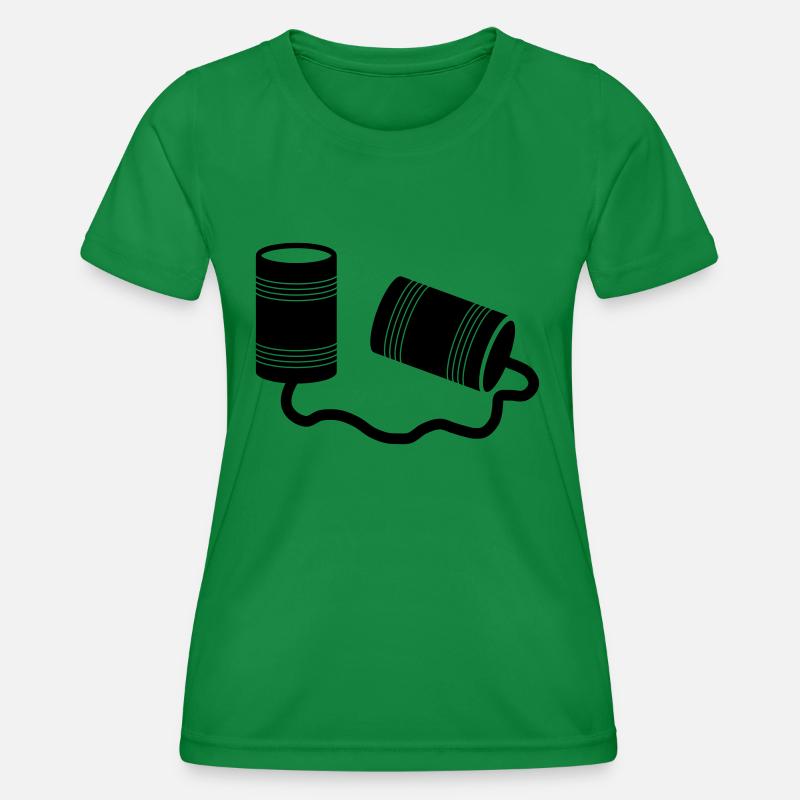 phone cans - Women's Functional T-Shirt - kelly green