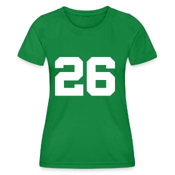 Anzahl 26 - Frauen Funktions-T-Shirt - Kelly Green - Vorne - AI Model Female 172 dark (172cm)