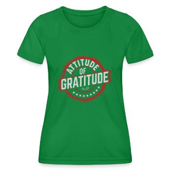 Culture Zen Positif Attitude de Gratitude - T-shirt sport Femme - vert - Devant - AI Model Female 172 dark (172cm)