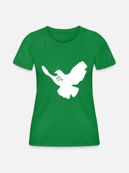 Friedenstaube - Frauen Funktions-T-Shirt - Kelly Green