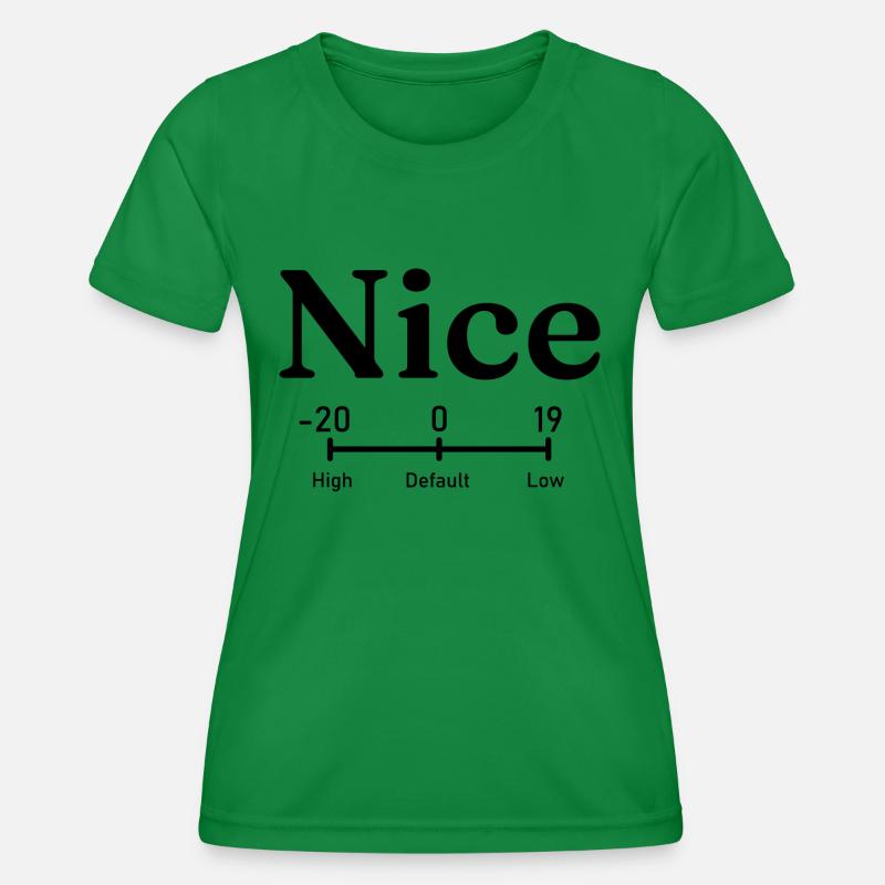 Belle | commande de priorité de processus linux - T-shirt sport Femme - vert