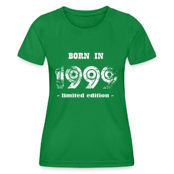 NÉ EN 1999 - édition limitée - T-shirt sport Femme - vert - Devant - AI Model Female 172 dark (172cm)