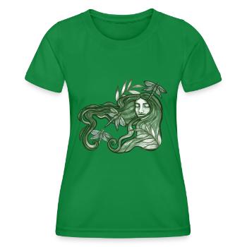 Green Dragonfly Goddess - Women's Functional T-Shirt - kelly green - Front - AI Model Female 172 dark (172cm)