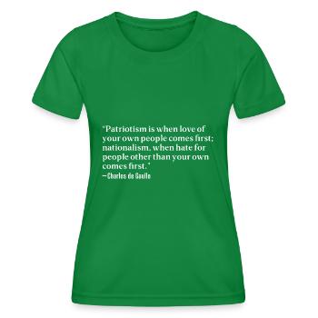 Memorial Day Quotes - Women's Functional T-Shirt - kelly green - Front - AI Model Female 172 dark (172cm)