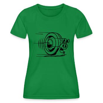 speed snail - T-shirt sport Femme - vert - Devant - AI Model Female 172 dark (172cm)