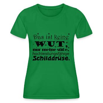 Schilddrüse Winter - Frauen Funktions-T-Shirt - Kelly Green - Vorne - AI Model Female 172 dark (172cm)