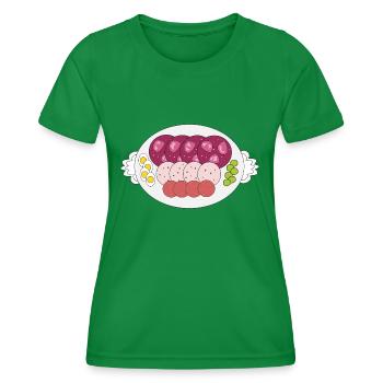 Sausage platter - Women's Functional T-Shirt - kelly green - Front - AI Model Female 172 dark (172cm)