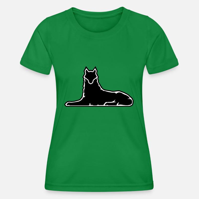 Lone Wolf - Women's Functional T-Shirt - kelly green