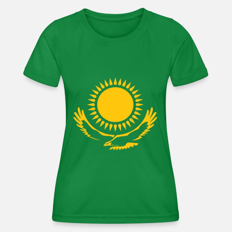 Eagle with Sun - Women's Functional T-Shirt - kelly green