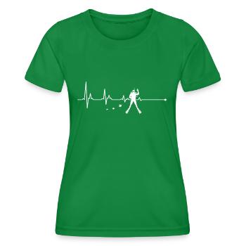 Plongée Heartbeat Dive - T-shirt sport Femme - vert - Devant - AI Model Female 172 dark (172cm)