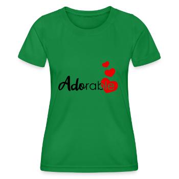 Adorable drawing for teenager, woman - Women's Functional T-Shirt - kelly green - Front - AI Model Female 172 dark (172cm)