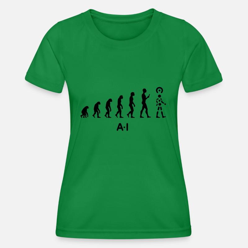 AI Evolution Journey - Women's Functional T-Shirt - kelly green