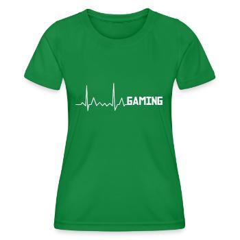Jeu de jeu battement de coeur EKG I Love Gaming - T-shirt sport Femme - vert - Devant - AI Model Female 172 dark (172cm)