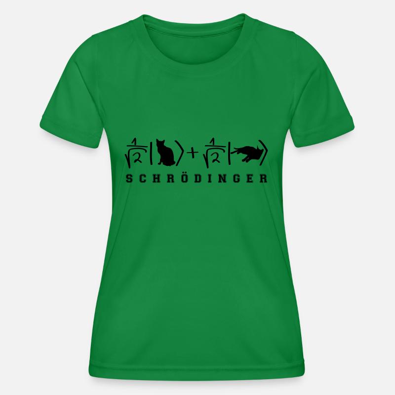 Schrodinger's Cat - Women's Functional T-Shirt - kelly green